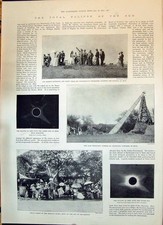 Old 1898 Total Eclipse Sun