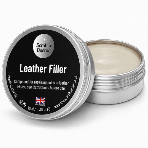 Leather repair filler - leather, cream