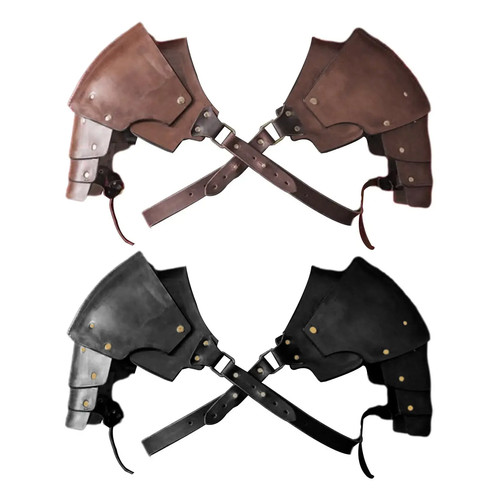 Medieval leather shoulder - leather,