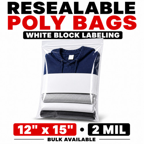 12x15 clear zip - poly, bags