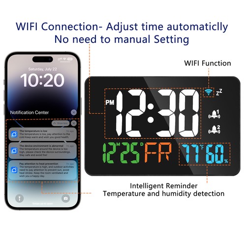 Wifi desktop clock calendar - ,