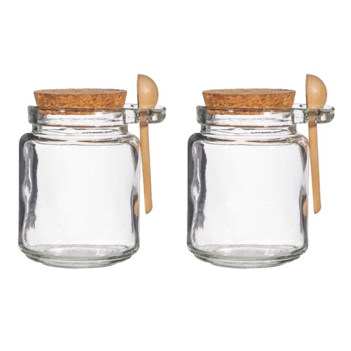 2pc glass jars airtight - 2pc,