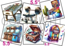 6 XL Card Toppers 5.5" Man