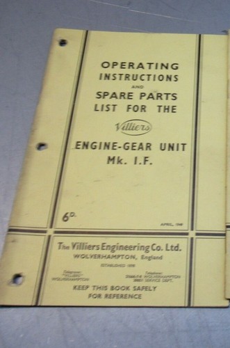 Villiers engine gear - engine, unit