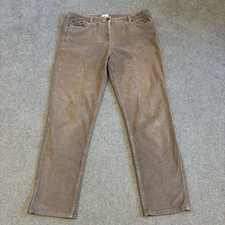 East Womens Corduroy Pants Trousers UK Size 14 Light Brown Casual 