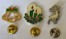 3, Christmas Pin Badges -