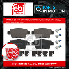 Brake Pads Set fits VAUXHALL CORSA D 1.2 Rear 2006 on 093169177 1605230 Febi New