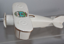WWI SHELLEY CRESTED CHINA #344 BI-PLANE FIXED PROPELLER DUNOON CREST