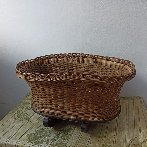Vintage wicker rocking doll - vintage,