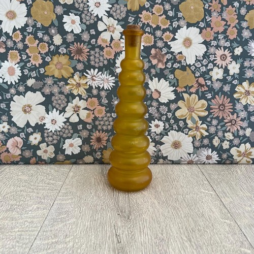 Vintage frosted yellow glass - frosted,