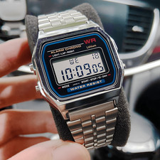 Men's Quartz Watches 3 ATM Waterproof Luminous Date Stainless Steel Wristwatches