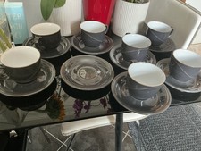 Denby Saville Grey 7 Cups & 8