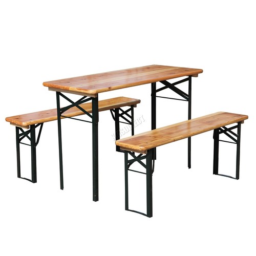 Beer table bench set folding - table,