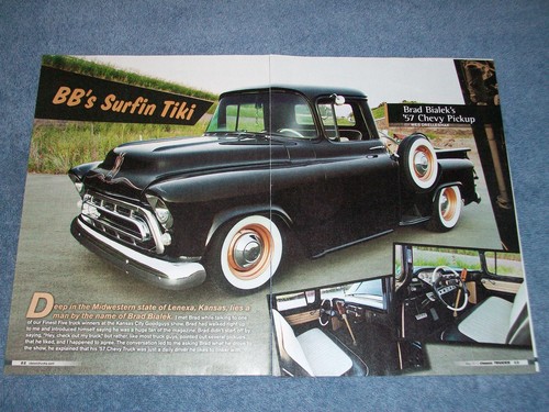 1957 chevy stepside retro - 1957,