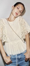 Zara Cream Lace Embroidered