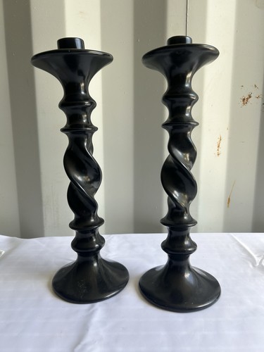 Pair vintage black resin - black,