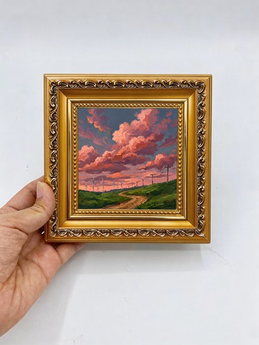 Pink cloud windmill - pink,