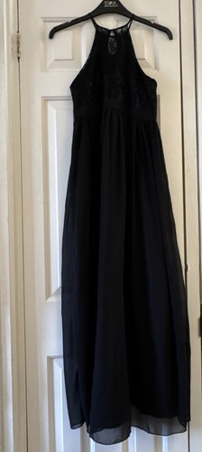 Girls black long - long, neck