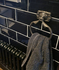 Rustic iron towel ring