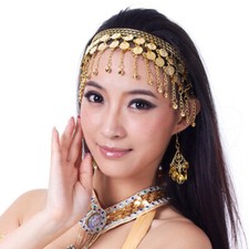 Belly Dance Tribal Coins Headband Jewelry Festival Costume Headpiece