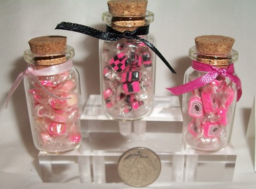 Miniature set jars filled - 3,