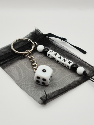 Personalised dice keyring - personalised,