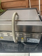 Commercial Electric Griddle Panini Contact Grill Flat Groove Press Toaster Maker