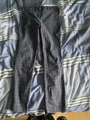 Red herring plaid trousers - plaid,