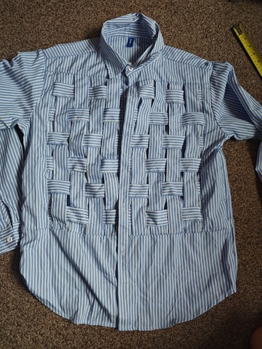 Blue white pinstripe - white, shirt