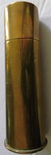 WW2 1940 DATED TRENCH ART TABLE LIGHTER FROM 2 POUNDER MKII SHELL CASE