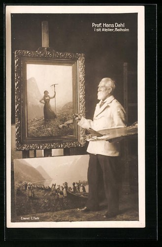 Postcard painter hans - hans, dahl