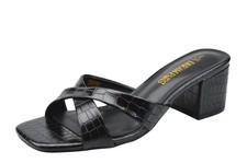 Womens Faux Leather Croc Mid