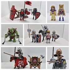 Various Playmobil Knight, Dragons, Ogre, King & Queen with accessories
