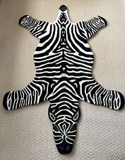 Quality Hand Tufted Zebra Skin Shape Animal Rug Handmade Rug  180x120cm