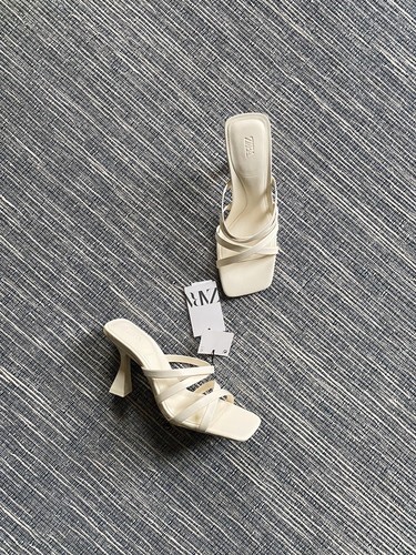 Zara ecru white - zara, leather