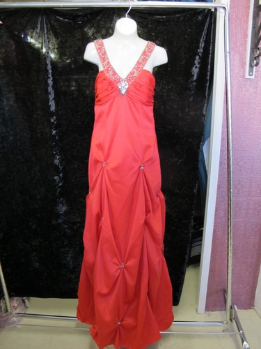 Red y2k ballgown - red,