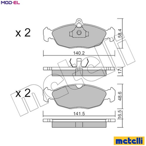 Brake pad set - disc,