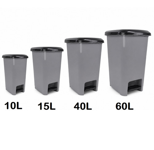 Pedal bin grey available 10 - bin, in