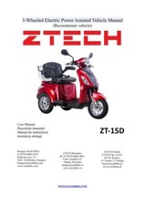 ZT-15D ZT500 mobility scooter Owner / user manual