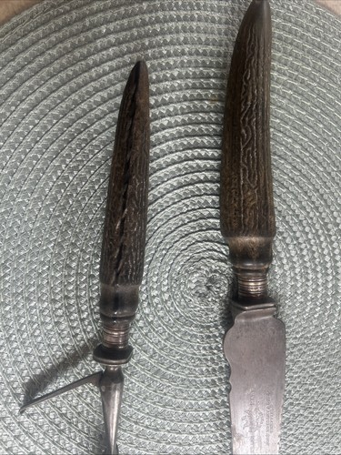 Antique horn handled meat - antique,