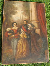 Antique old master  Oil painting Romanticism 18th -19th century for restoration