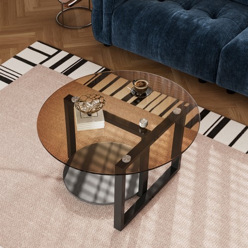 Round coffee table mid - coffee,