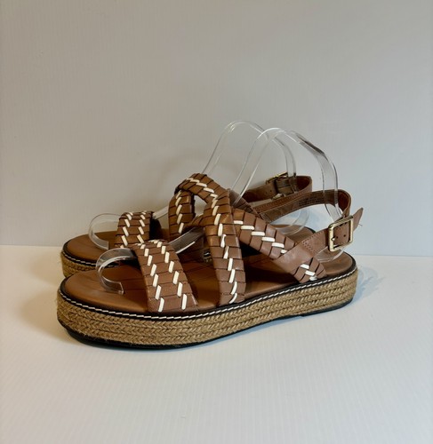 Next tan cream woven leather - next,