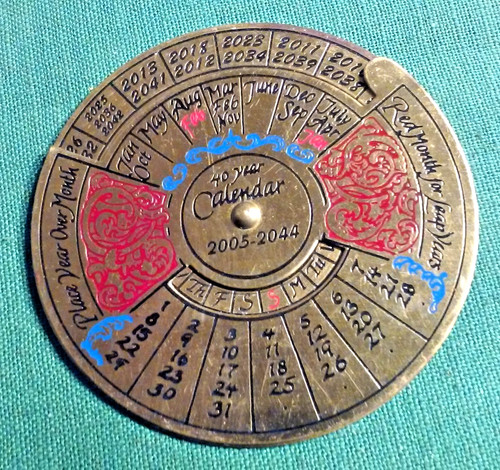 Vintage brass metal round - brass, disc