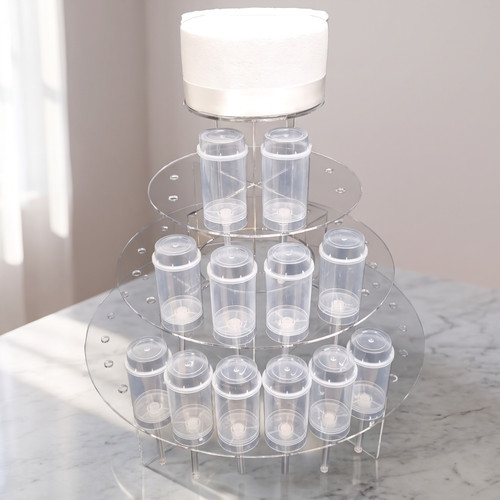 Tier acrylic cake and - cake, push