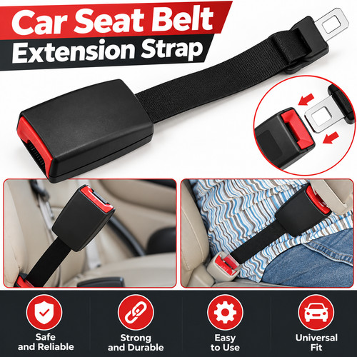 Car seat belt extension strap - car,