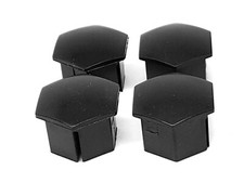 GENUINE PEUGEOT CITROEN C1 C2 C3 DS3 C4 DS4 WHEEL NUT BOLT COVERS 17mm x4 BLACK