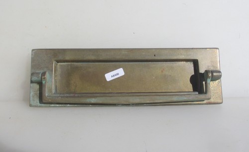 Vintage brass letterbox letter - brass,