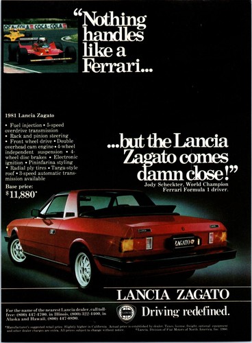 1981 lancia zagato - lancia, targa