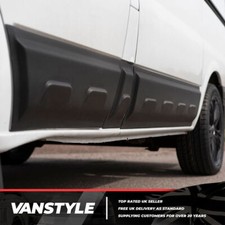 FITS FORD TRANSIT L2 SWB 07>13 BLACK ABS SIDE BODY MOULDINGS TRIMS PROTECTION